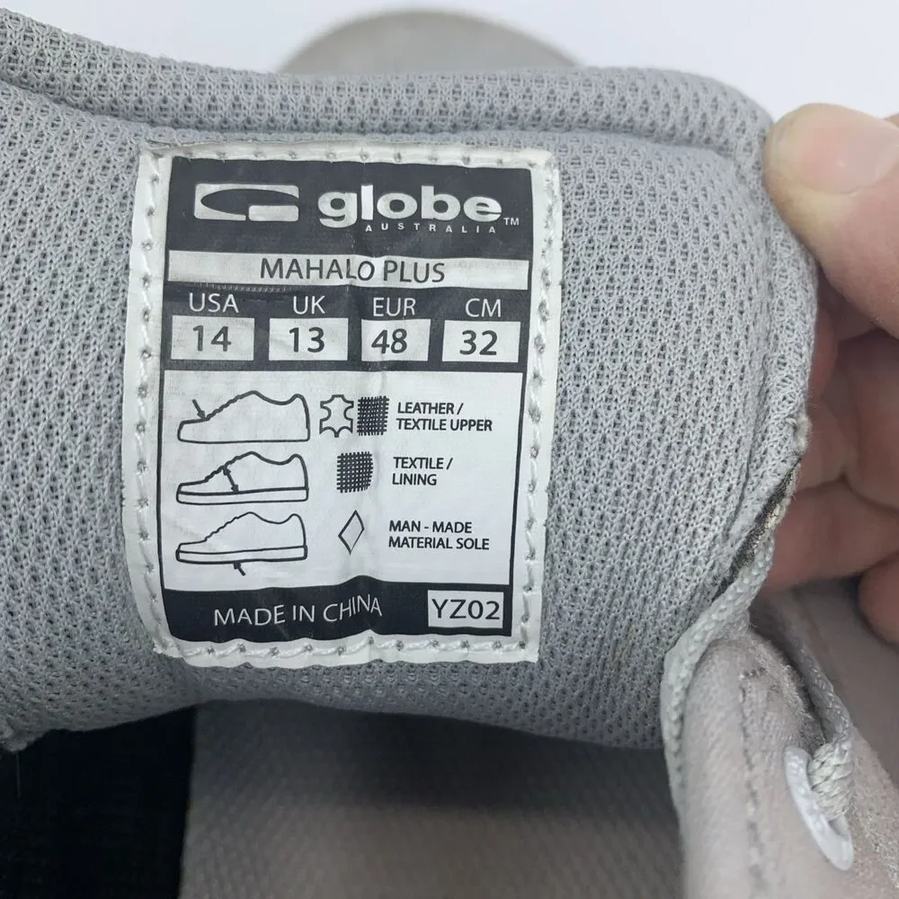 Globe Mens 14 Skate Shoes Mahalo Plus Appleyard Skateboard‎ Streetwear Gray